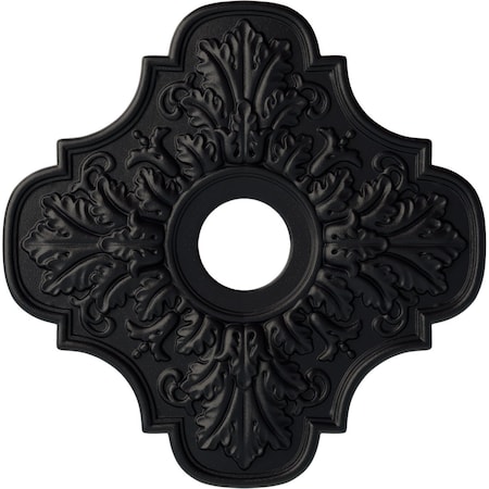 Ekena Millwork Peralta Ceiling Medallion (Fits Canopies up to 4 5/8"), 17 3/4"OD x 3 1/8"ID x 1"P, Steel Gray CM17PESGS
